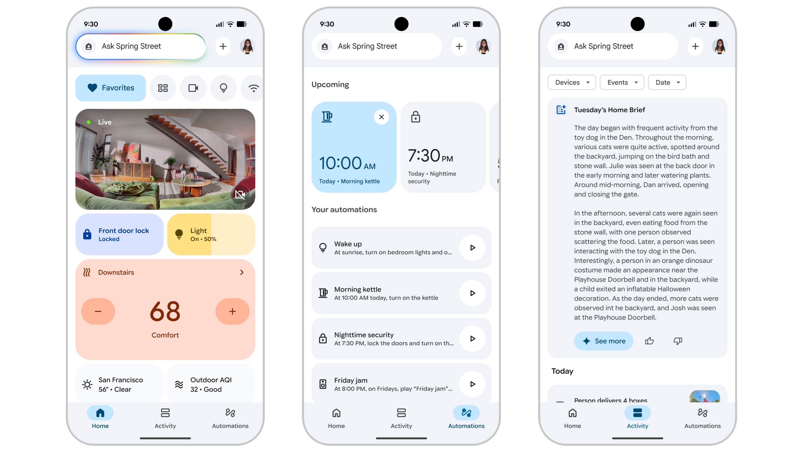 Google's AI-forward app surface, with Gemini woven into everyday search and home